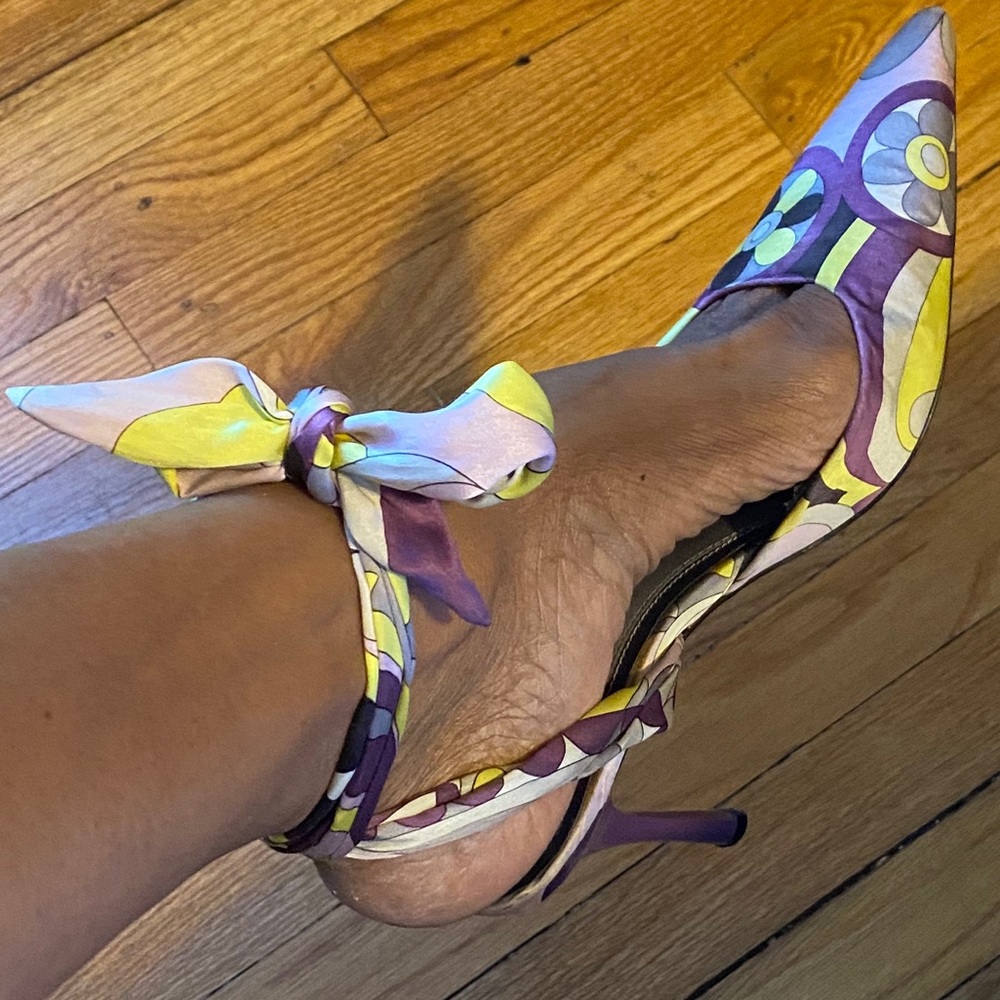 NINE WEST MUTLI SATIN PURPLE PUMP